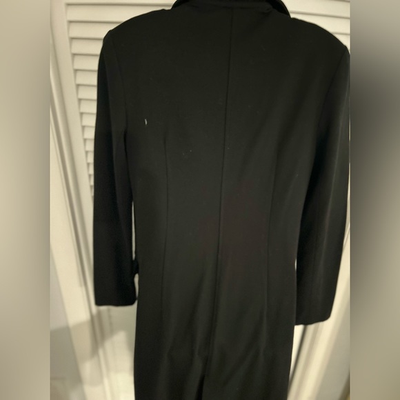 Laundry by Shelli Segal Vintage 1995 long black button up stretchy jacket size 6 - Picture 9 of 16